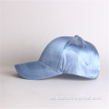 Benutzerdefinierte blaue Satin -Baseballkappe